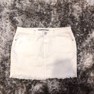 Express white denim skirt
